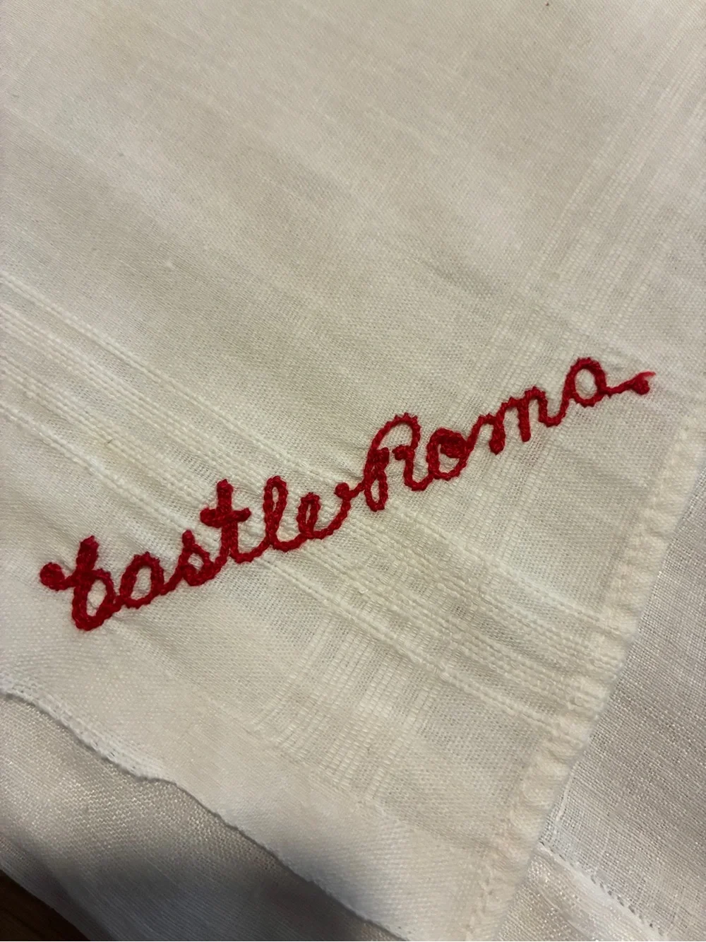 Vintsge Embroidered Monogram Linen Napkins/Towels